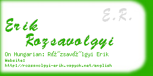 erik rozsavolgyi business card